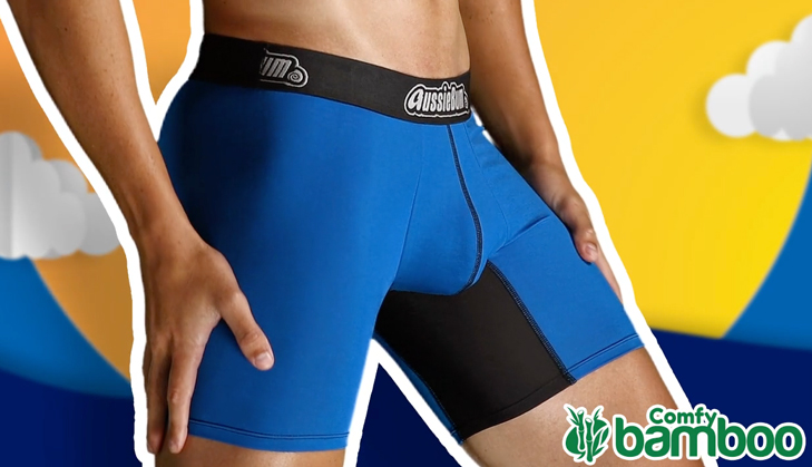 AussieBum Bambusové Boxerky COMFY BAMBOO Blue5